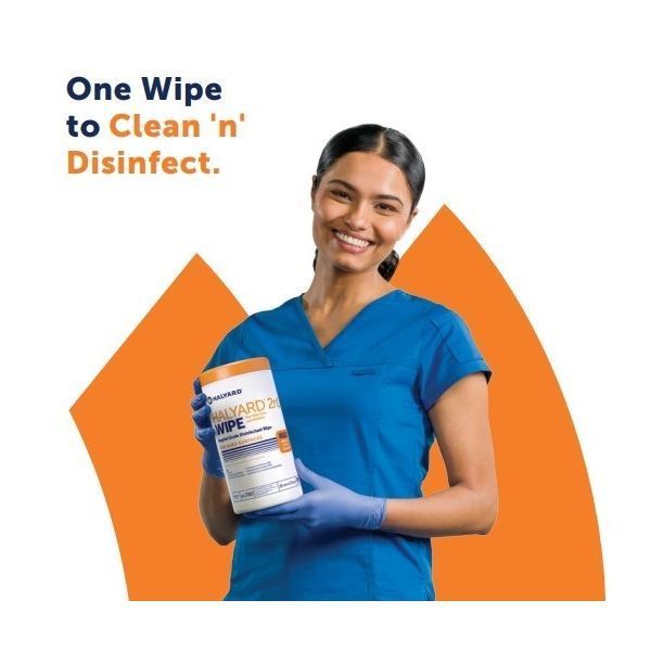 Halyard 2n1 Wipe Canister 100 Wipes - Image 3