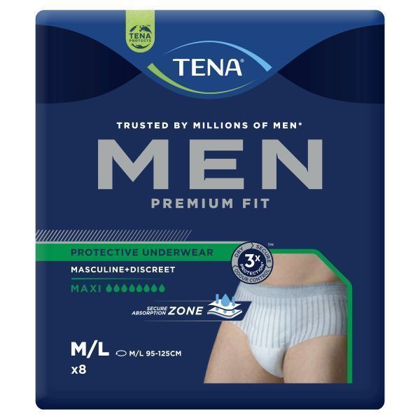 TENA Men Level 4 95-125cm 1450ml Pk8 pants by Tena in Pull_Ups Large