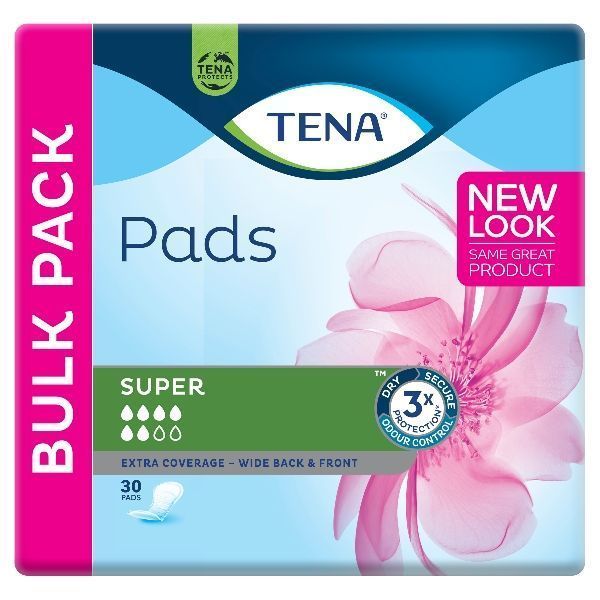 Tena Pads Super 590ml Pk30 by Tena in Regular Pads