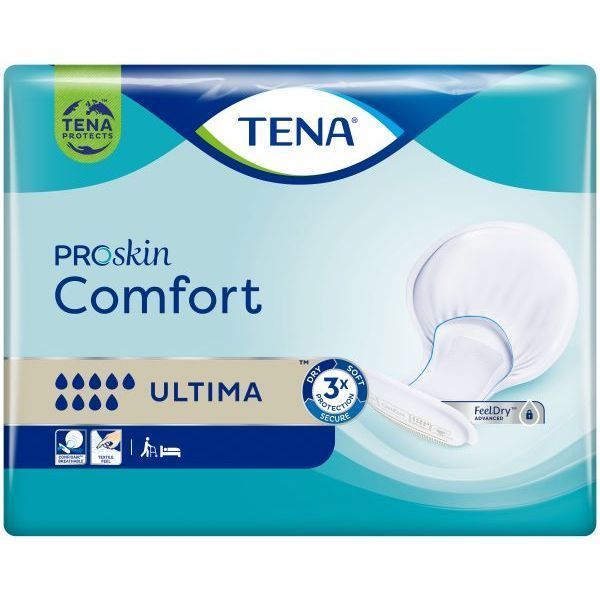 Tena Proskin Comfort Ultima Purple 2310ml Pk26 by Tena in Anatomic Pads