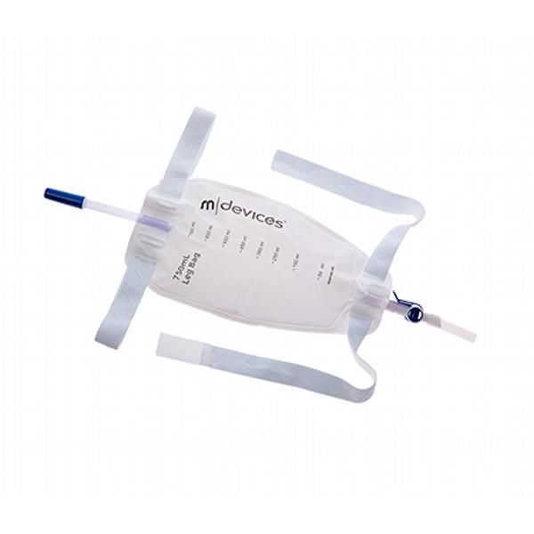 mDevice Leg Bag 750ML Lever Tap Non Return Valve 10cm - Image 2