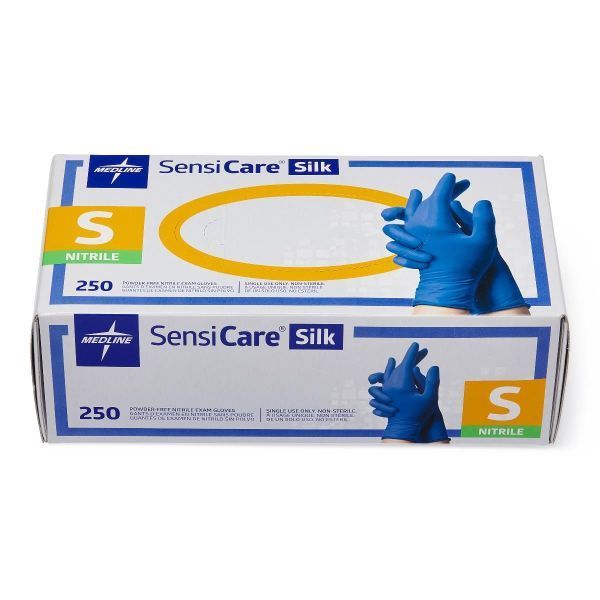 Sensicare Silk PF Nitrile Blue Gloves Small Box 250 - Image 3