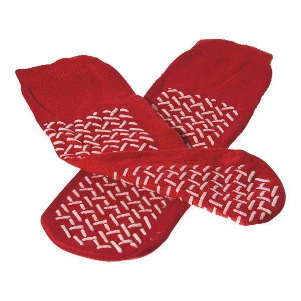 Double Tread Slipper Sock – ONE SIZE FITS MOST Pair by Medline in Foot Protection Equipment