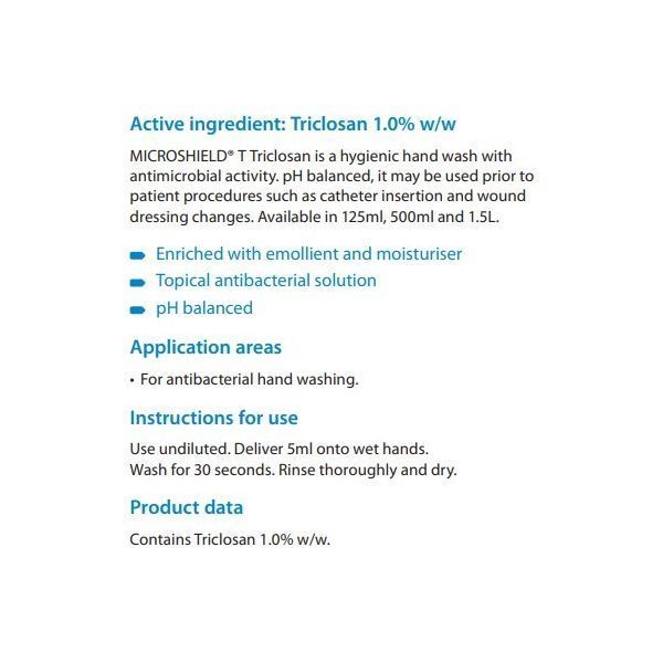 Microshield T Triclosan Skin Cleanser 500ml - Image 2