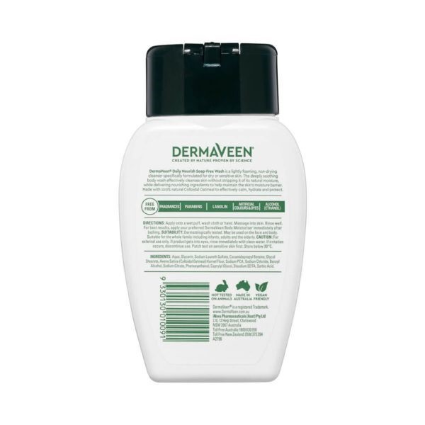 DermaVeen Daily Nourish Soap Free Wash 250ml - Image 2