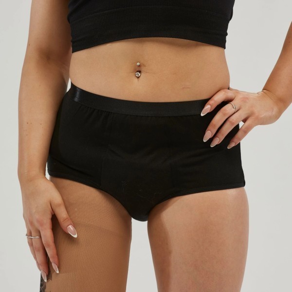 Staydry Ladies Full Brief Black 400ml Size 12/M by Staydry in Female Size 12