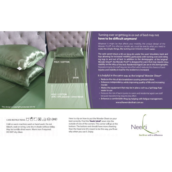 Wondersheet Plus Fitted Sheets King Single 107cm x 203cm Green 35cm Depth (2) - Image 2