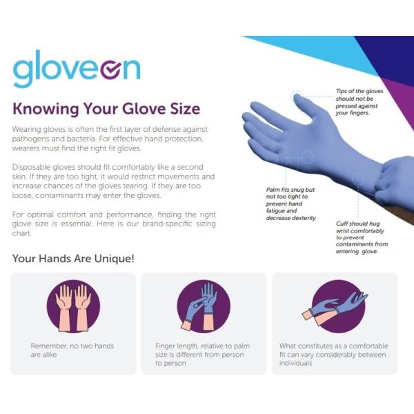 GloveOn Innova Latex Gloves Powder Free Medium Box 100 - Image 2