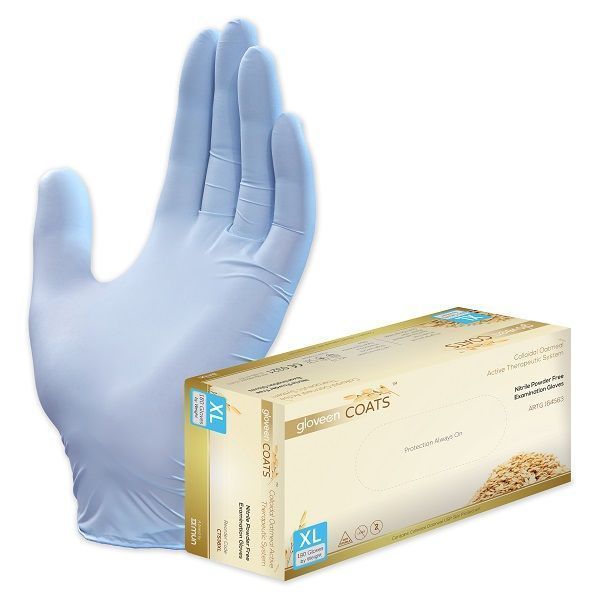 GloveOn COATS Nitrile Exam Gloves PF Extra Large Box 180 by GloveOn in Nitrile Non Sterile