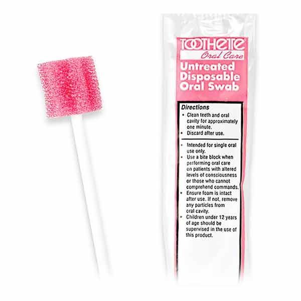 Toothette Untreated Disposable Oral Swab Pink - Image 2