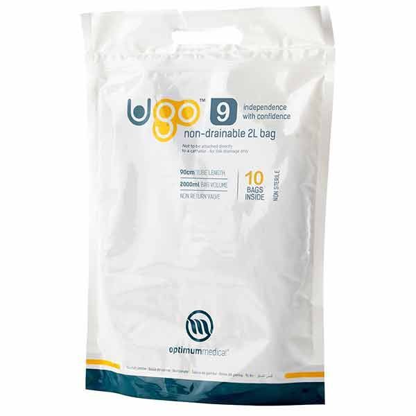 Ugo Drainage Bag 2L Non Sterile 90cm Tube NoTap Box 10 - Image 2