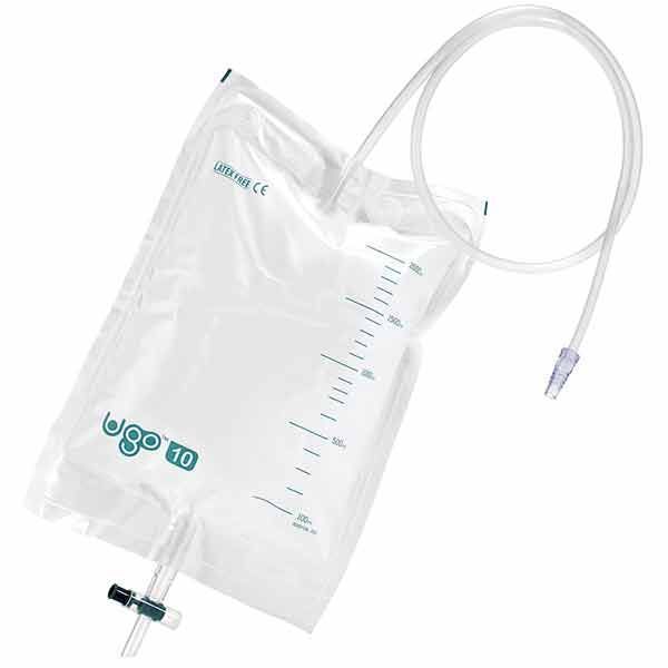 Ugo Drainage Bag 2L Non Sterile 90cm Tube T Tap Box 10 by Ugo in Night_Bag_and_Bottle 2000ml