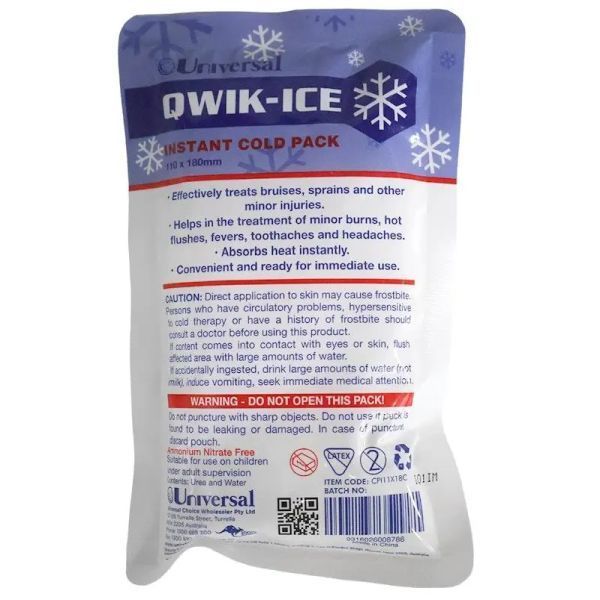 Qwik-Ice Instant Cold Pack 11x18cm - Image 2