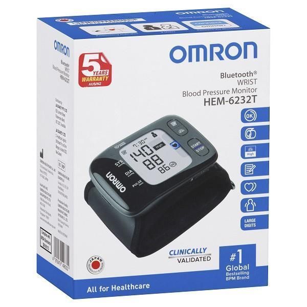 Omron HEM6232T Bluetooth Wrist Blood Pressure Monitor by Omron in Blood Pressure Monitors