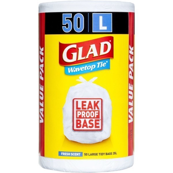 Glad Wavetop Bag 36 Litre 50 Roll For Swing Bin Liners by Glad in Bin Liners