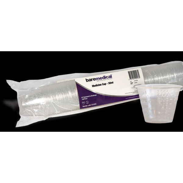 Graduated Medicine Cup 30ml Pack 100 - Image 2
