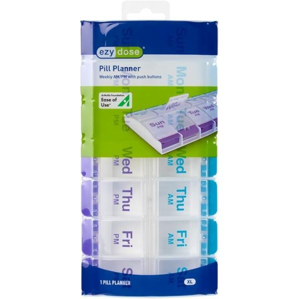 Ezydose 7 Day AM-PM Push Button Pill Reminder - Image 2