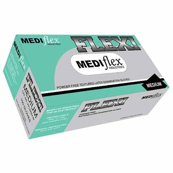 Mediflex Mediflex Latex Gloves powder free Medium Box 100 product image for SEO and accessibility