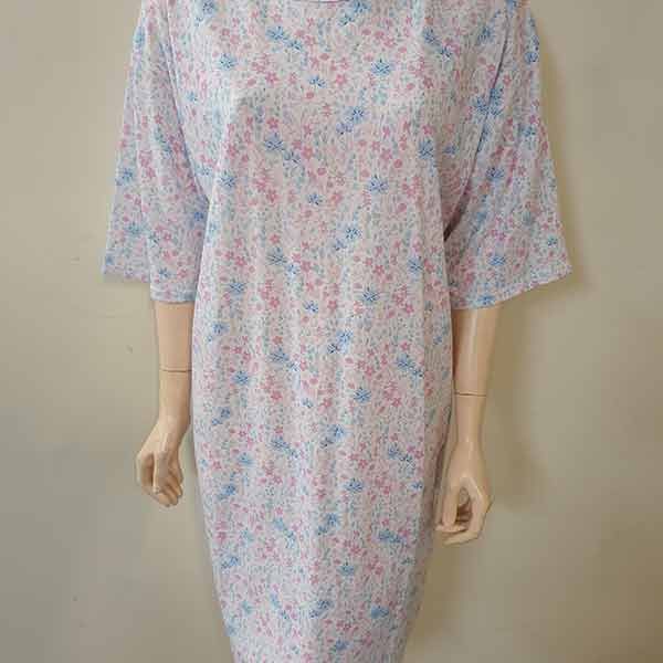 Petal Back Petal Back Nightie short sleeve Pink/Blue Floral Extra Large product image for SEO and accessibility