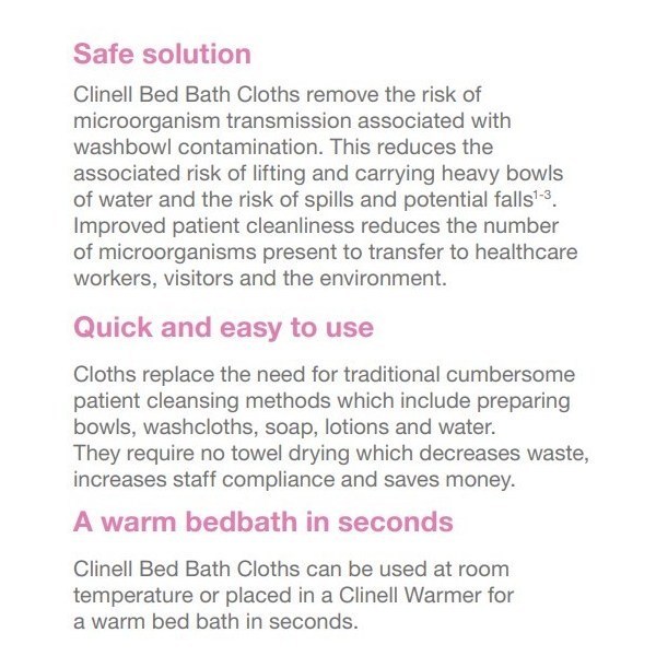 Clinell Bed Bath Cloths Pack 8 - Image 2