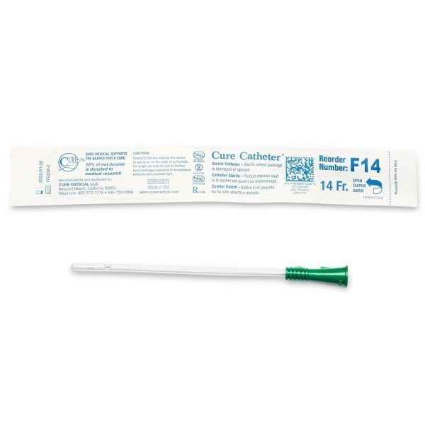 Image of Cure Catheter Uncoated Female FG14 Box 30 by Cure