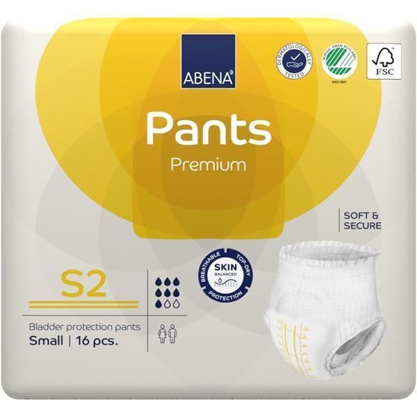 Image of Abena Pants Premium S2 60-90cm 1900ml Pk16 by Abena