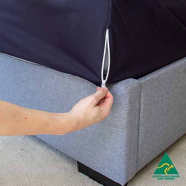 Image of Waterproof Mattress Sleeve Navy Blue Single by NightNDay