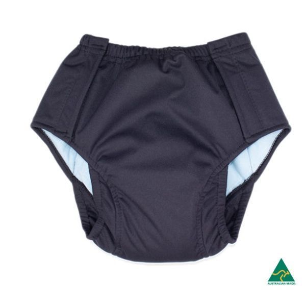 Image of Night N Day Adults Side Opening All In One Pants Maxi Small Navy Press Studs by Night N Day