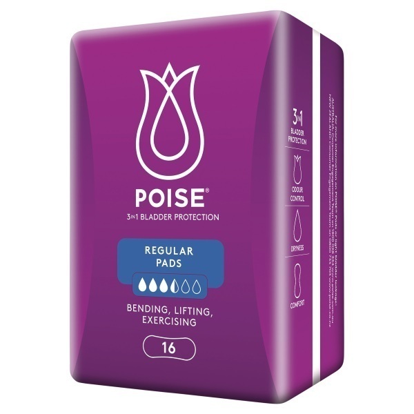 Image of Poise Regular Pads 240ml Pk16 by Poise