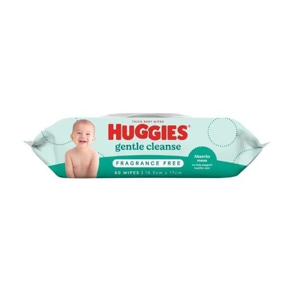Huggies Baby Wipes Unscented Pk80 - Image 2