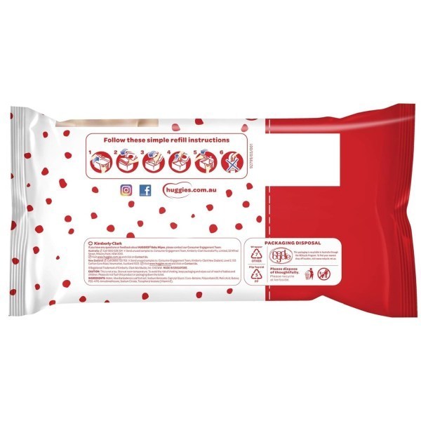 Huggies Baby Wipes Essentials Fragrance Free Pack 80 - Image 4