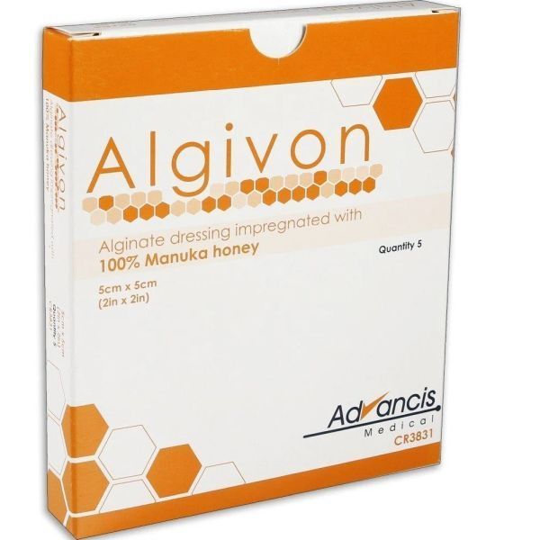 Algivon Alginate With Honey 5x5cm Box 5 - Algivon product image for SEO optimization