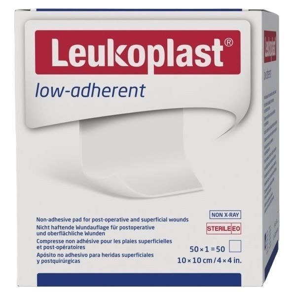 Leukomed Low Adherent Dressing Sterile 10x10cm Box 50 - Leukomed product image for SEO optimization