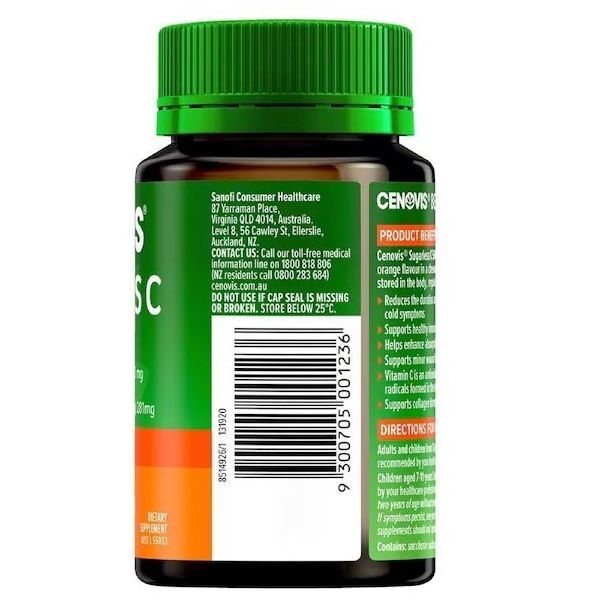 Cenovis Vitamin C 500mg SugarLess Orange 100Tbs - Image 3