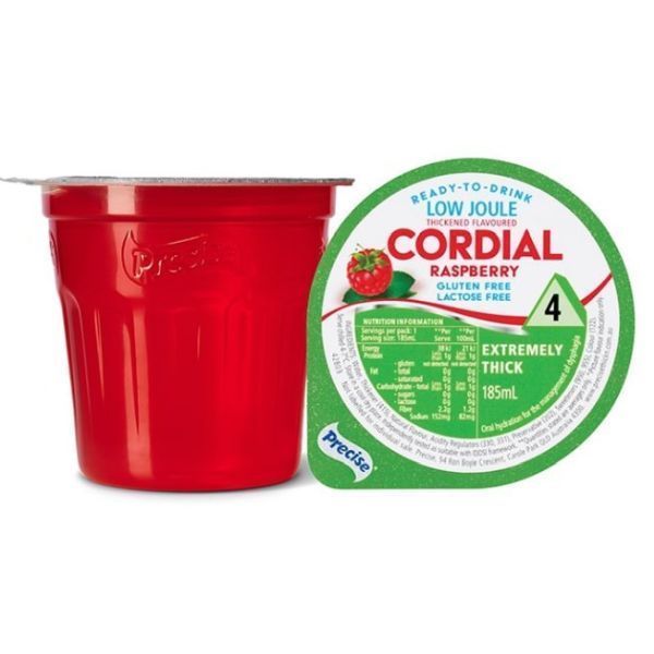 Precise Ready to drink Low Joule Raspberry Cordial Extremely Thick Level 4 - Precise product image for SEO optimization