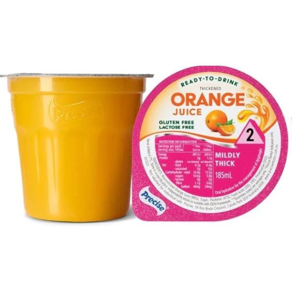 Precise Ready to drink Orange Juice Mildly Thick/Level 2 185ml - Precise product image for SEO optimization