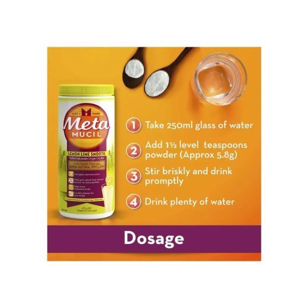 Metamucil Smooth Lemon Lime 425g - Image 3