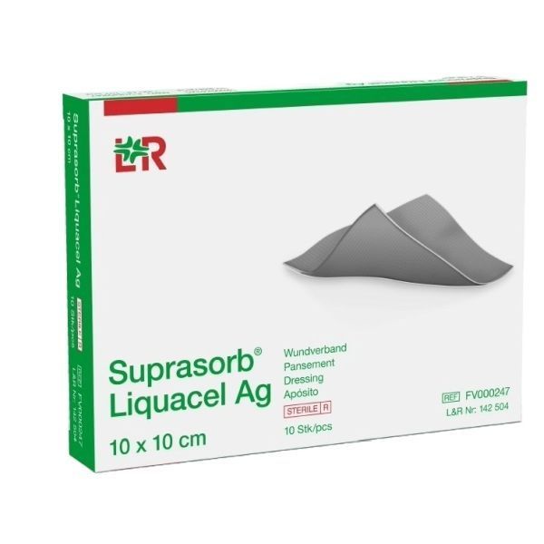Suprasorb Liquacel Ag 10cm x 10cm - Suprasorb product image for SEO optimization
