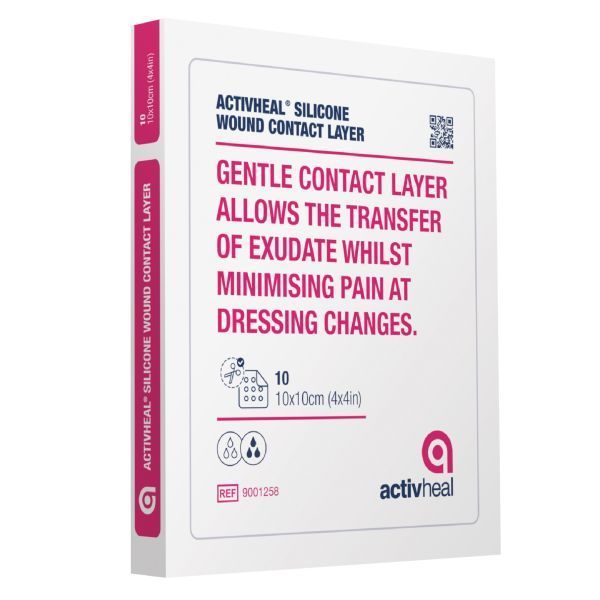 ActivHeal Wound Contact Layer Silicone 10x20cm - ActivHeal product image for SEO optimization