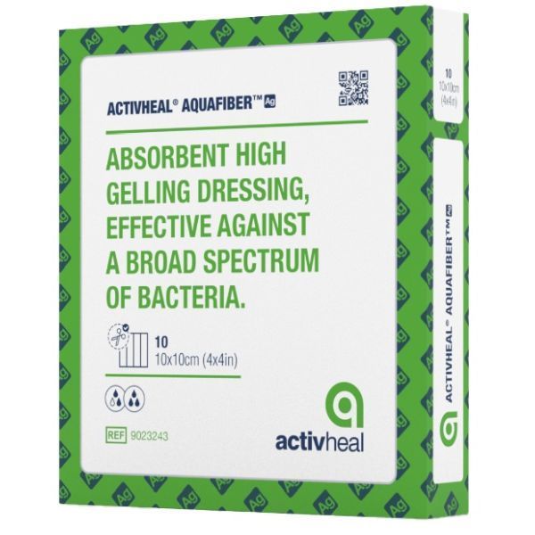 ActivHeal Aquafiber Ag Gel Fiber Ag+ Sheet 5x5cm - ActivHeal product image for SEO optimization
