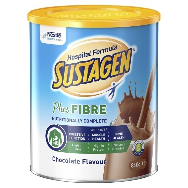 Sustagen Powder Hospital Formula Plus Fibre Chocolate 840g - Sustagen product image for SEO optimization