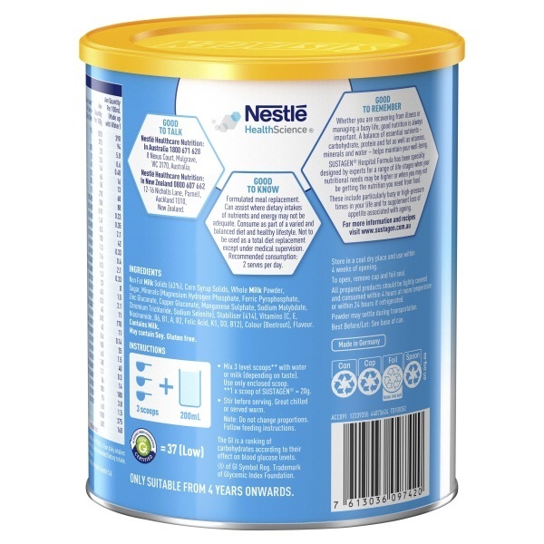 Sustagen Powder Hospital Formula Strawberry 840g - Image 3