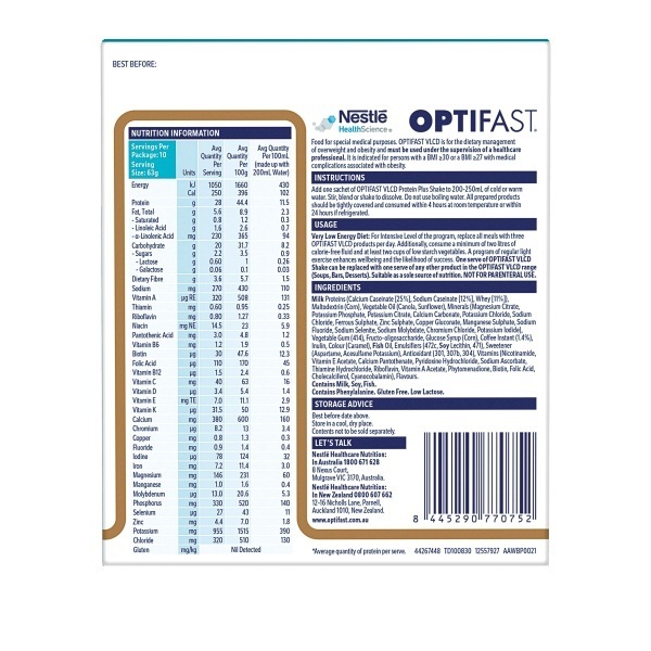 Optifast Protein Plus Shake Coffee 63g Pack 10 - Image 3