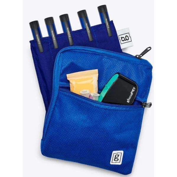 Glucology Glucology Insulin Cooling Bag Extra Large 5 Pens Pouch Blue product image for SEO and accessibility