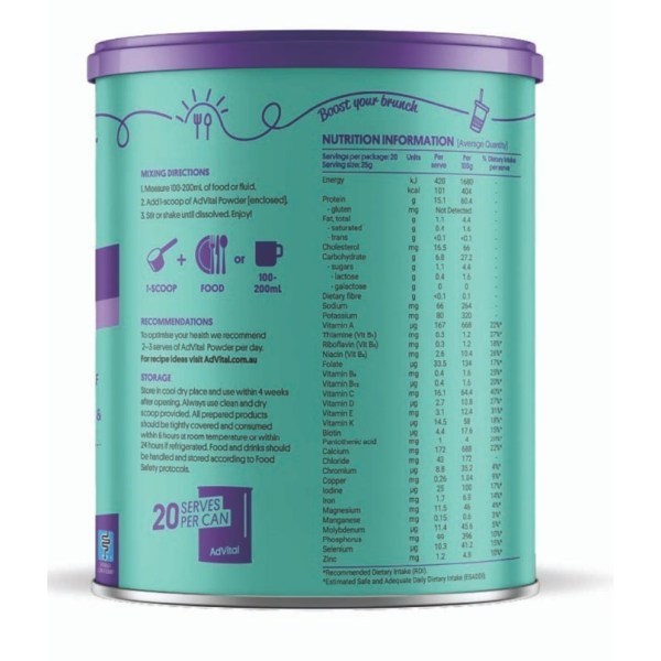 AdVital Nutritionally Complete Neutral Powder 500g - Image 2