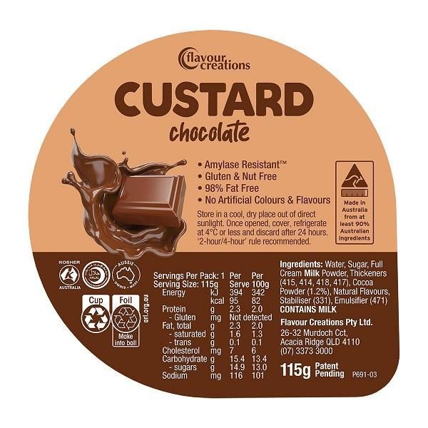 Flavour Creations Chocolate Custard 115g - Image 2