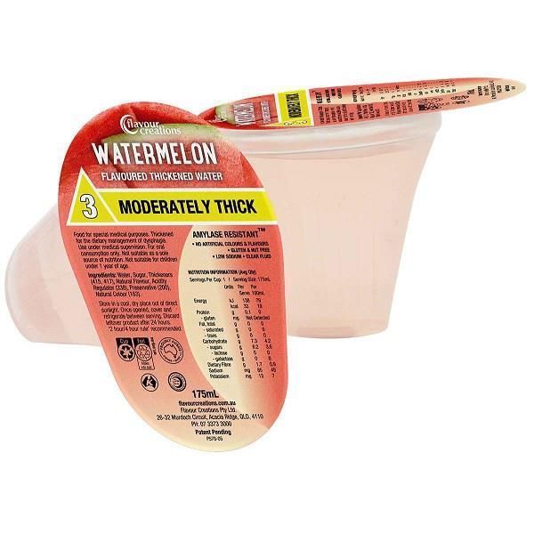 Flavour Creations Watermelon Flavoured Water 175mL Level 3 Moderately Thick - Flavour Creations product image for SEO opti...