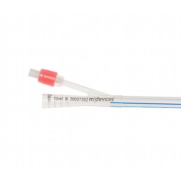 mDevices 2-Way Foley Silicone Catheter 5-10mL 45cm M FG26 - Image 3