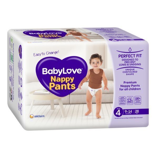 Image of Baby Love Nappy Pants Toddler 9-14kg Pk28 by BabyLove
