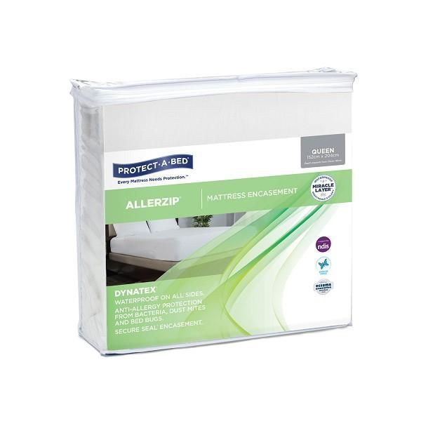 Image of Allerzip Encased Mattress Protector Queen by Protect-A-Bed